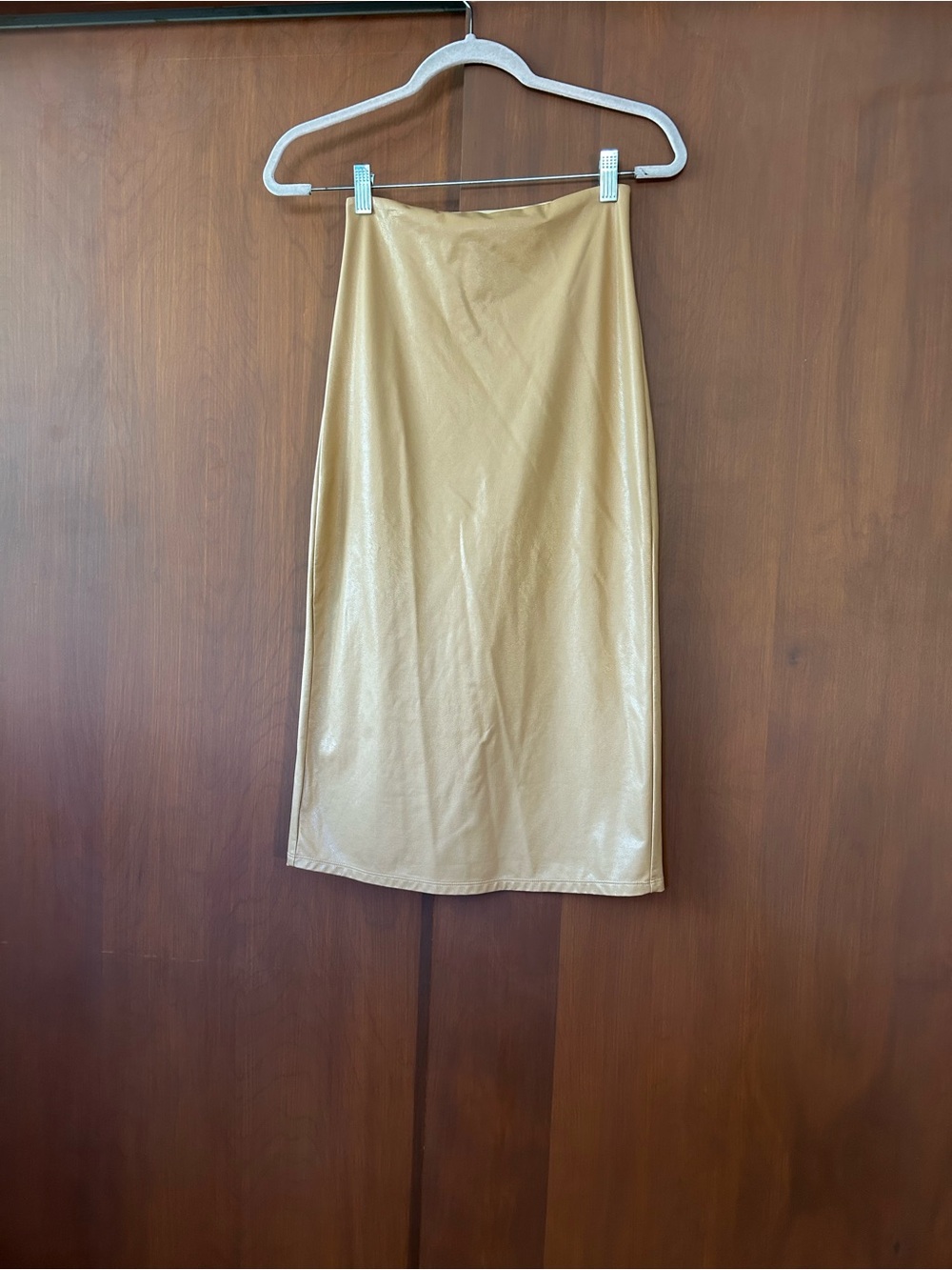 Commando tan Faux Leather Pencil Skirt